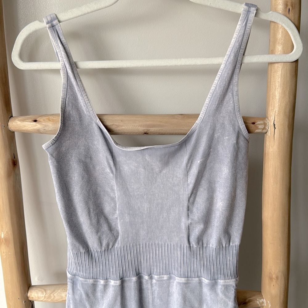 FP Movement by Free People Good Karma Onesie One Piece Jumpsuit in Ice Gray M/L - Picture 7 of 14